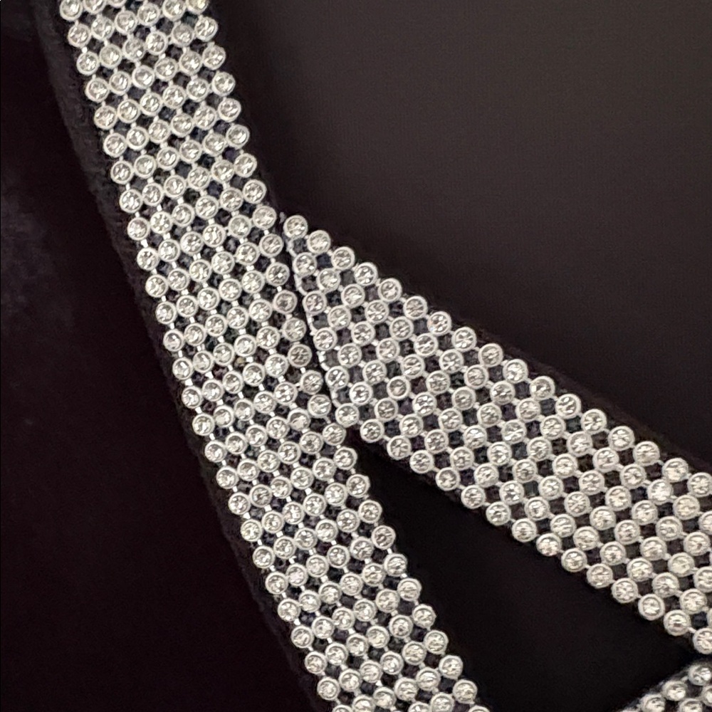 Boston Proper Black Top with Rhinestone V-Neck - Picture 5 of 5